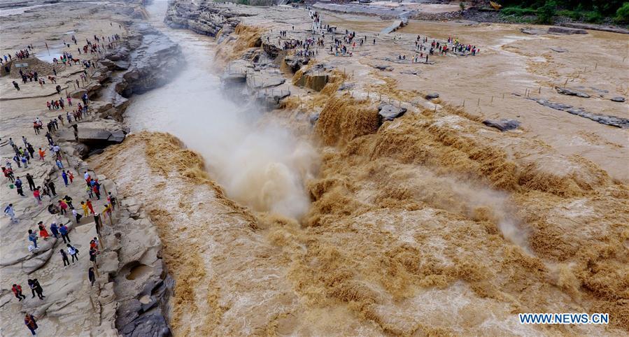 Superbes paysages de la cascade de Hukou du Fleuve Jaune