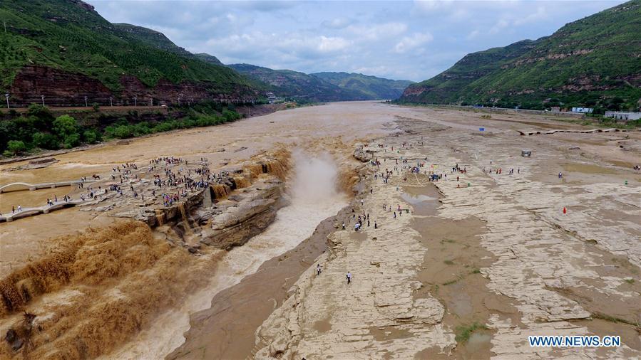 Superbes paysages de la cascade de Hukou du Fleuve Jaune