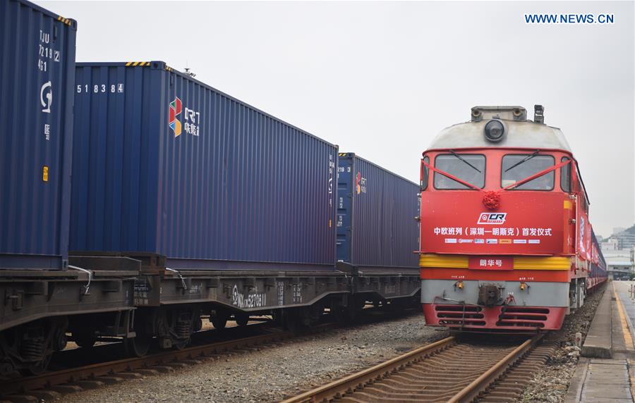 Un nouveau train de fret reliant la Chine à l'Europe est parti de Shenzhen