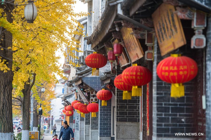 Chine: le paysage d'hiver à Dali