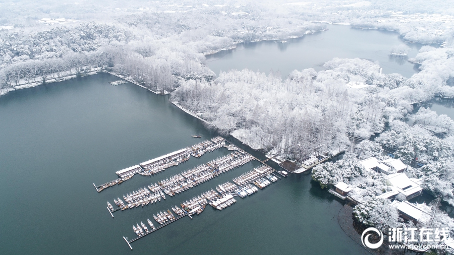 Hangzhou: le lac de l’Ouest après la neige