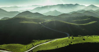 Paysage de montagne dans le nord-ouest de la Chine