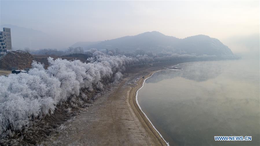 Chine : paysage de givre dans le nord-est