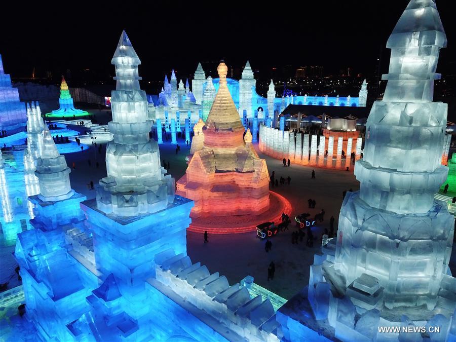 Ouverture du "Monde de neige et de glace" à Harbin