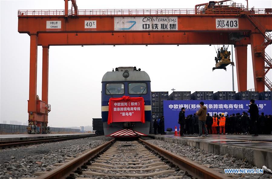 Lancement d'un train de marchandises entre le centre de la Chine et la Belgique