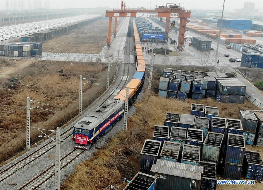 Lancement d'un train de marchandises entre le centre de la Chine et la Belgique