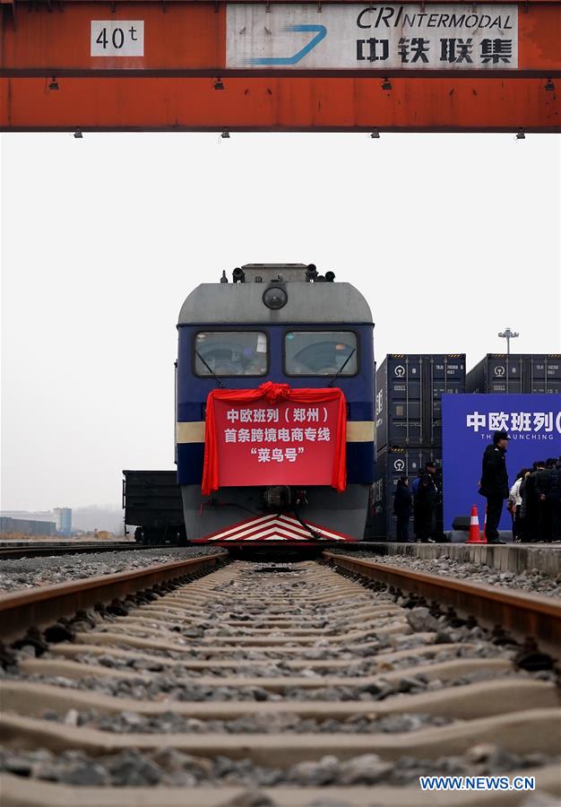 Lancement d'un train de marchandises entre le centre de la Chine et la Belgique