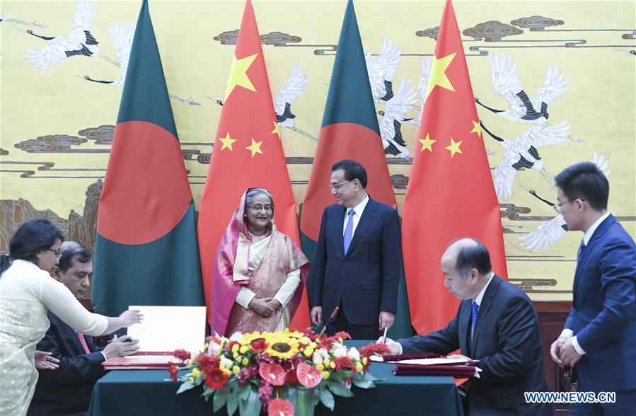 La Chine et le Bangladesh conviennent d'une coopération dans le cadre de "la Ceinture et la Route"