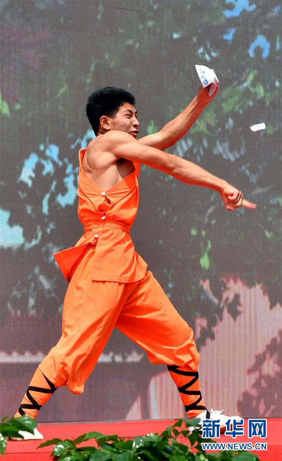 Chine : spectacle d'arts martiaux au temple Shaolin