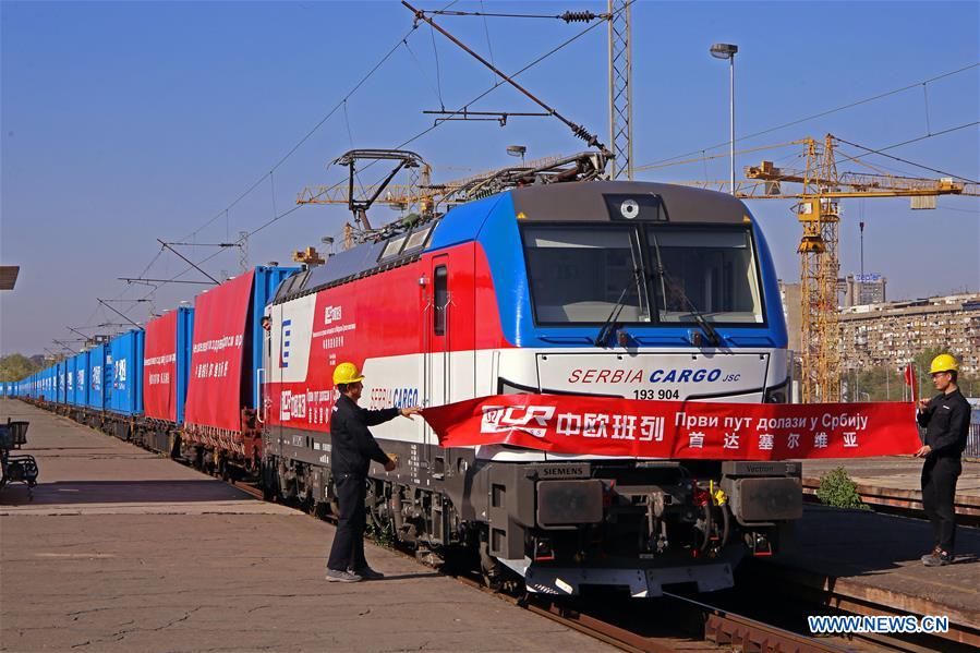 Arrivée en Serbie d'un premier train de transport de marchandises chinois