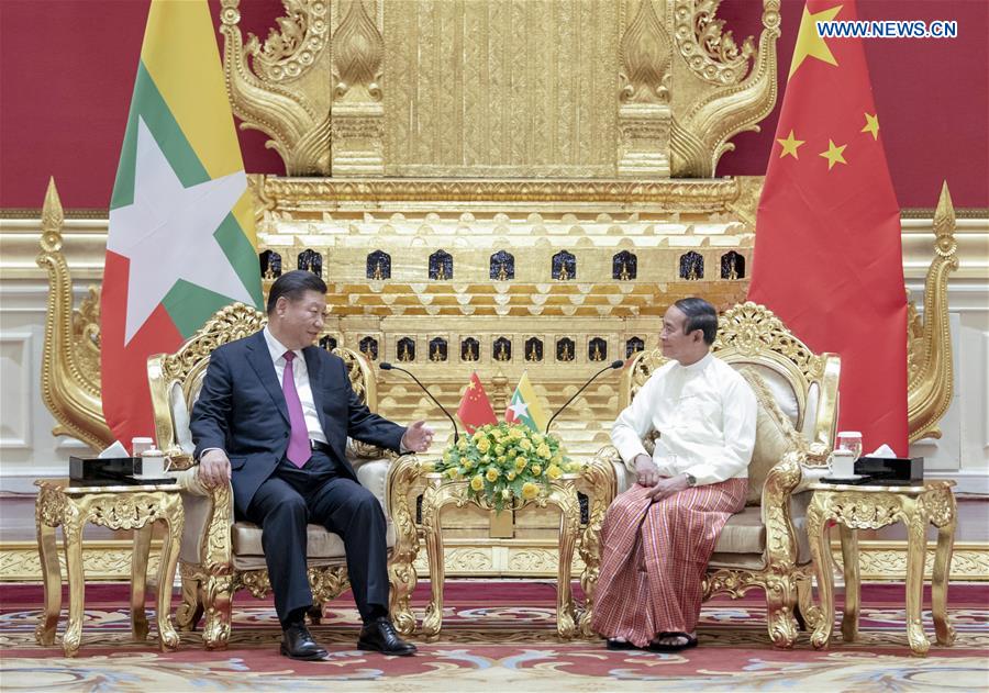 Xi Jinping rencontre des dirigeants du Myanmar