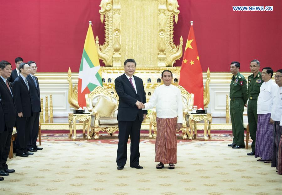 Xi Jinping rencontre des dirigeants du Myanmar