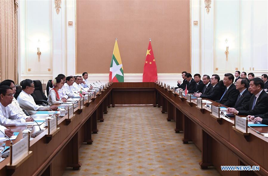 Xi Jinping rencontre des dirigeants du Myanmar