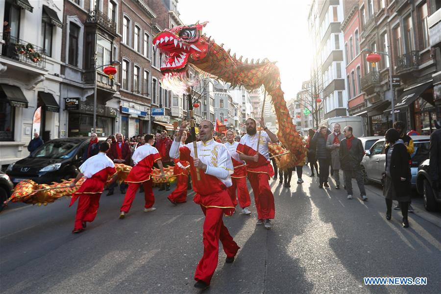 Belgique : célébration du Nounvel An chinois à Liège