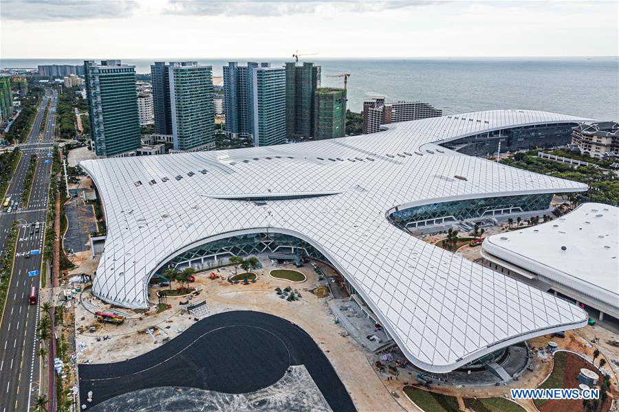 Chine : construction du Centre international de convention et d'exposition de Hainan