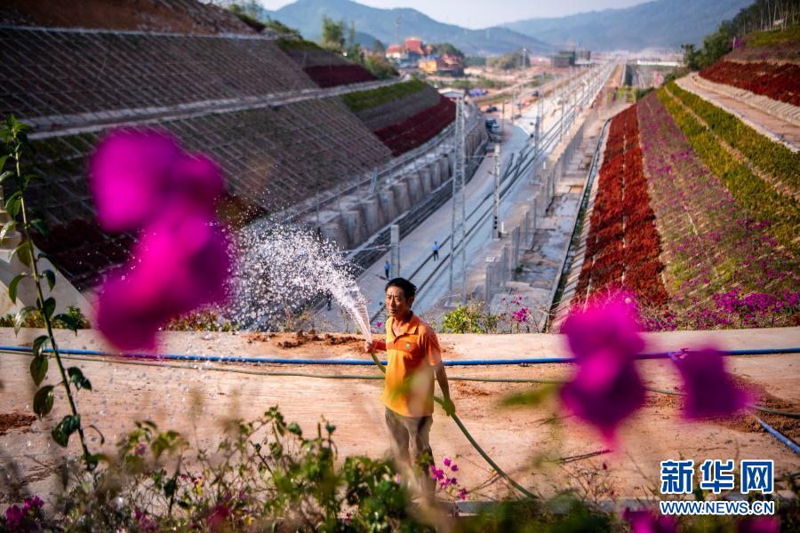 Le chemin de fer Chine-Laos en pleine construction