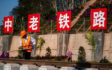 Le chemin de fer Chine-Laos en pleine construction