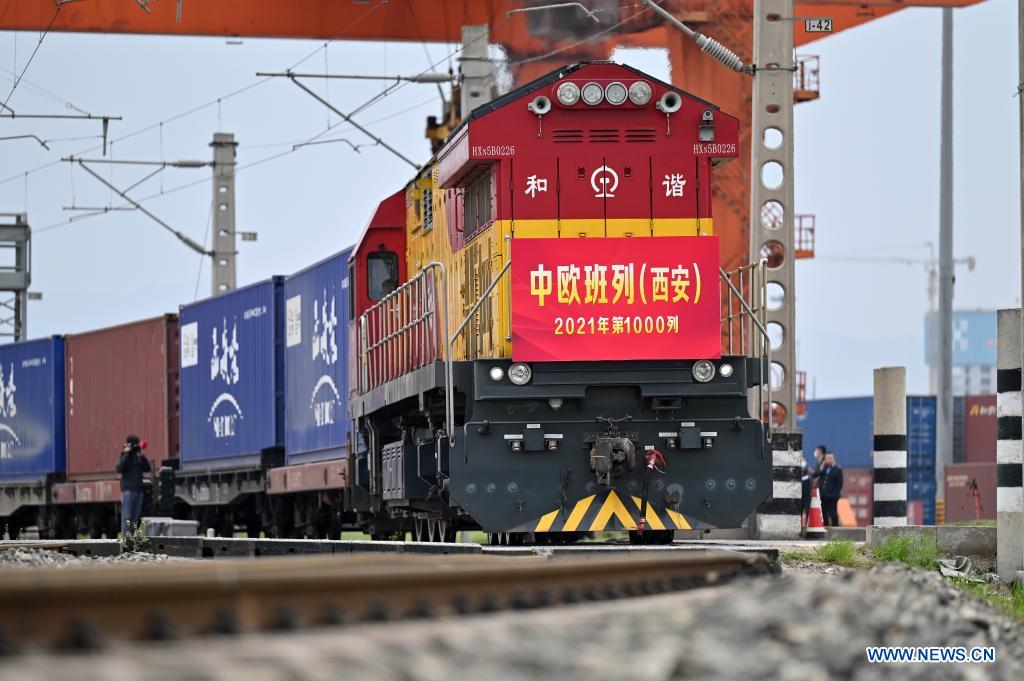 Chine : Xi'an enregistre le 1000e trajet de train de fret Chine-Europe de l'année