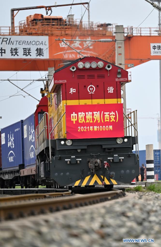 Chine : Xi'an enregistre le 1000e trajet de train de fret Chine-Europe de l'année