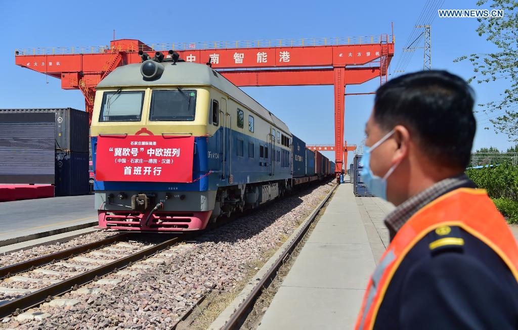 Départ du premier train de fret Chine-Europe à destination de l'Allemagne depuis le Hebei