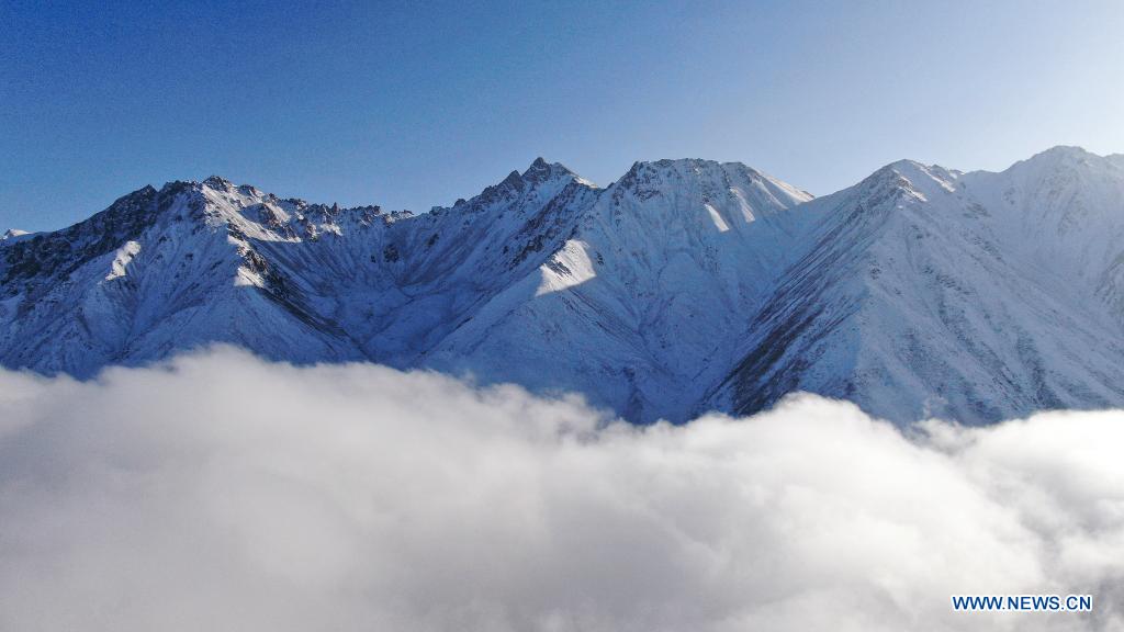 Chine: paysage d'un parc forestier national au Qinghai