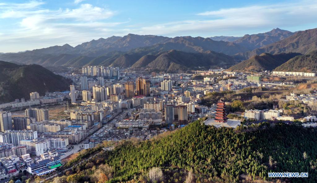 Chine: paysage d'un district au Shaanxi