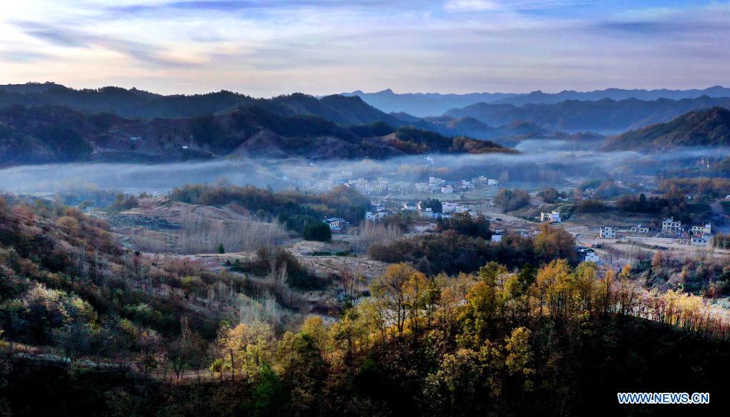 Chine: paysage d'un district au Shaanxi