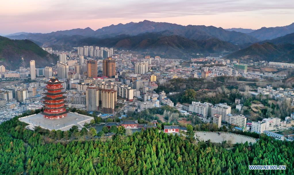 Chine: paysage d'un district au Shaanxi