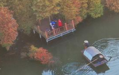 Chine: paysage hivernal du lac Tianquan au Jiangsu