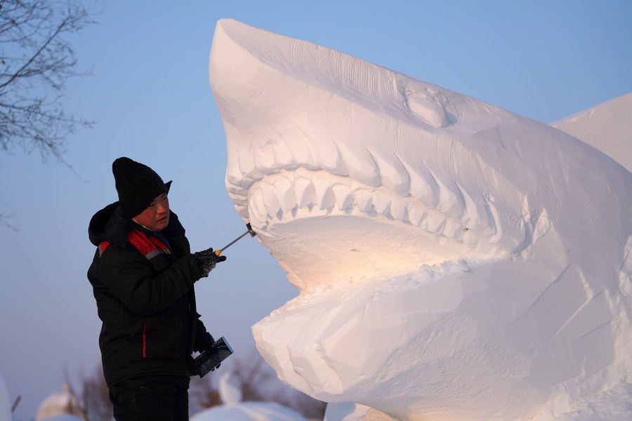 Chine : concours de sculptures sur neige à Harbin