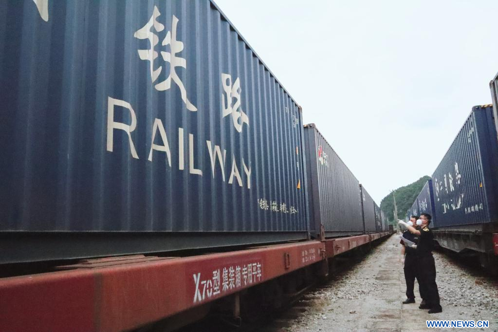 Arrivée au Guangxi d'un train chargé de plantes médicinales en provenance du Vietnam