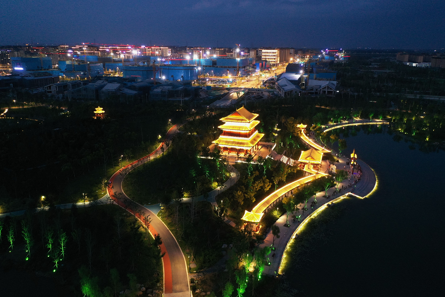 Chine : vue aérienne de Xiong'an au Hebei