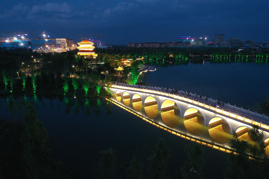 Chine : vue aérienne de Xiong'an au Hebei