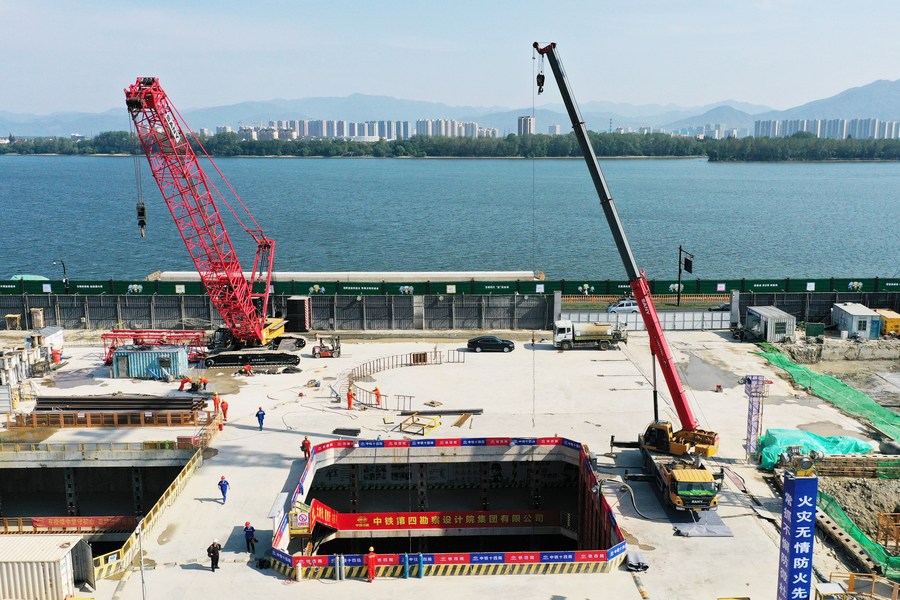 Chine : fin du percement d'un tunnel à Hangzhou