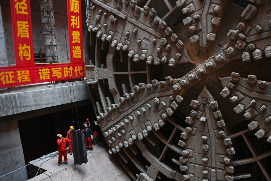 Chine : fin du percement d'un tunnel à Hangzhou