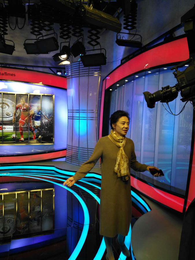 Un plateau de télévision de StarTimes (Xinhua/Chen Junxia)